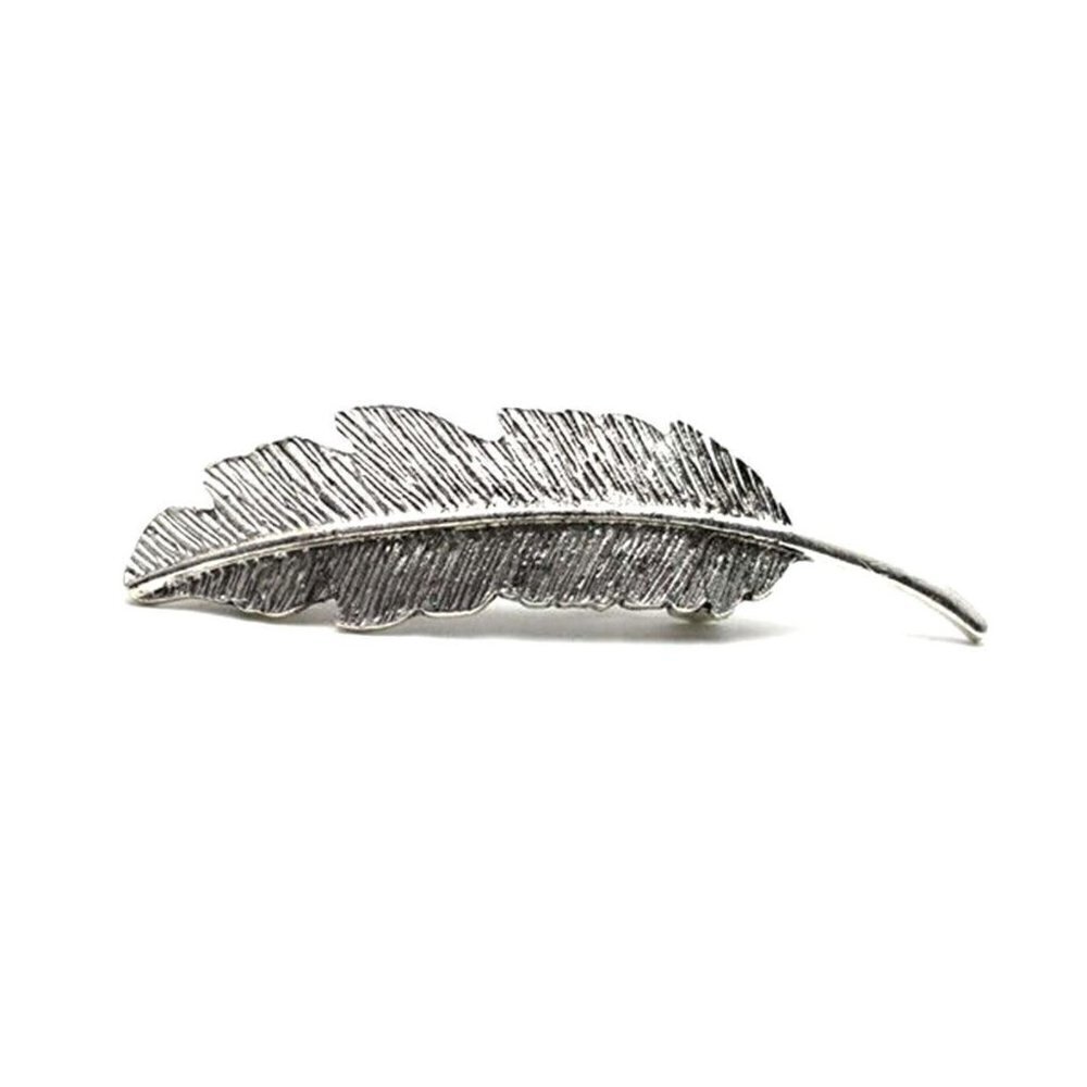 Feather Barrette Metal